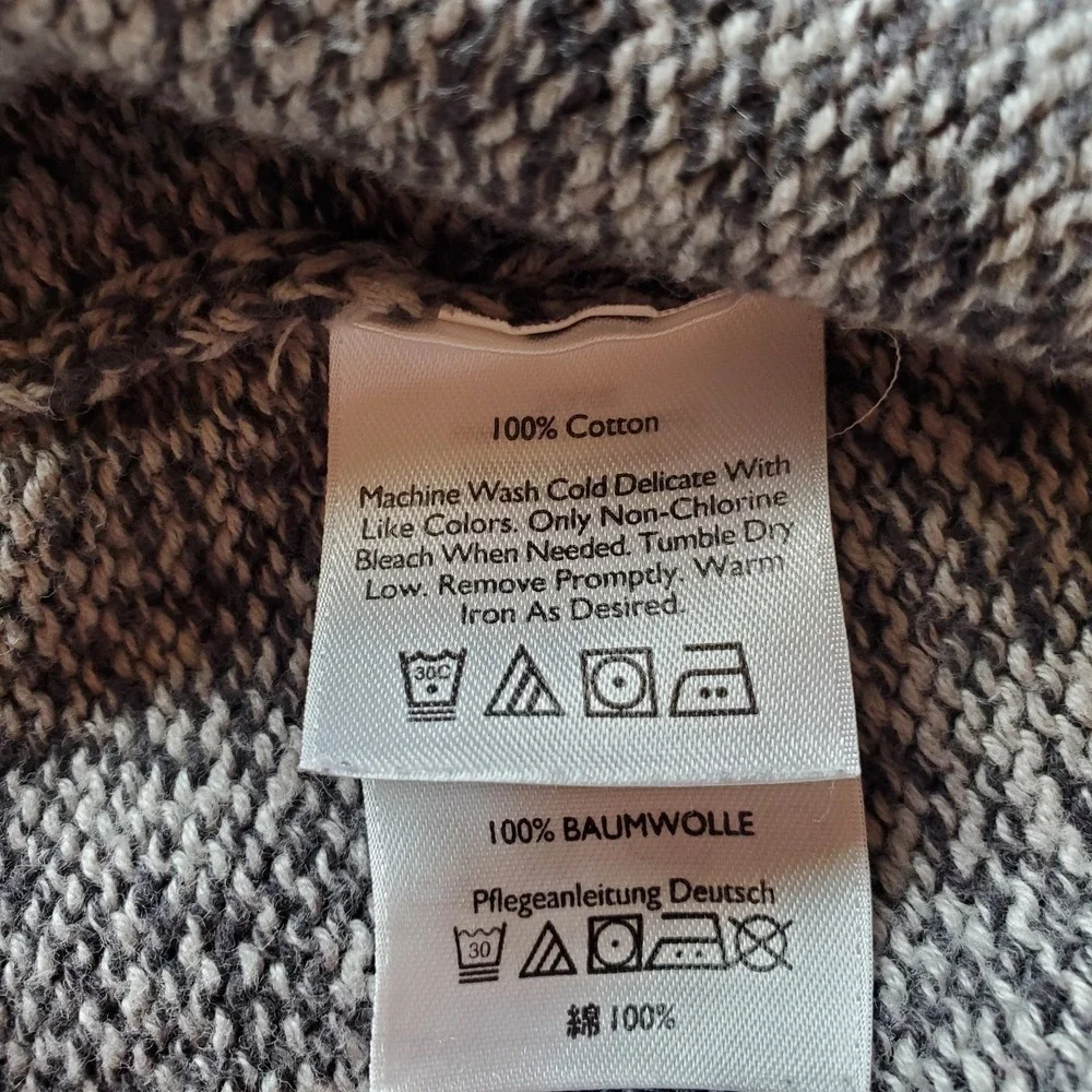 Eddie‎ Bauer Men's L Gray Long Sleeve Knit Sweater 1/4 Button Pullover - Picture 5 of 8